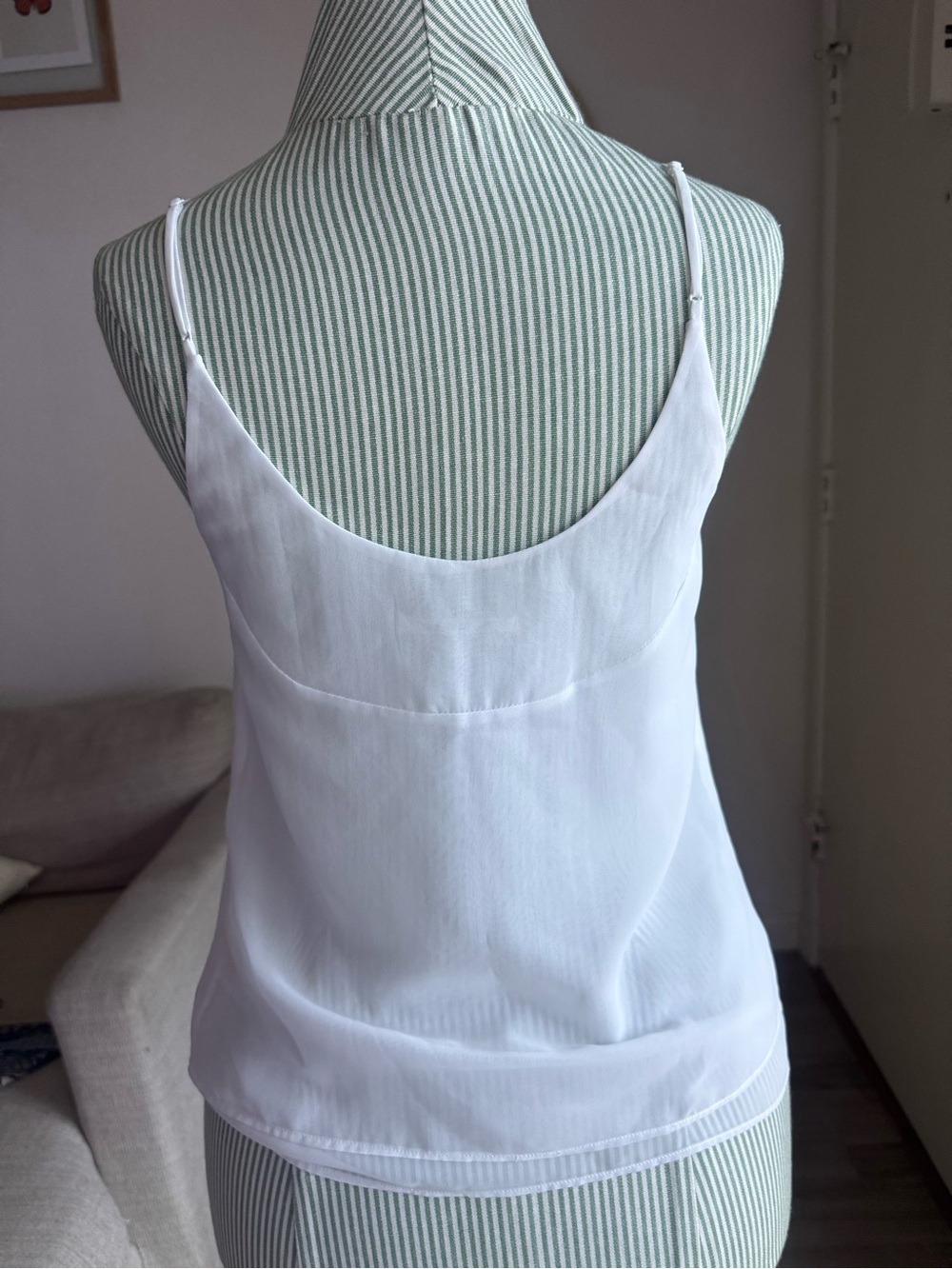 J Brand White Sheer Spaghetti Strap Camisole - Picture 2 of 3